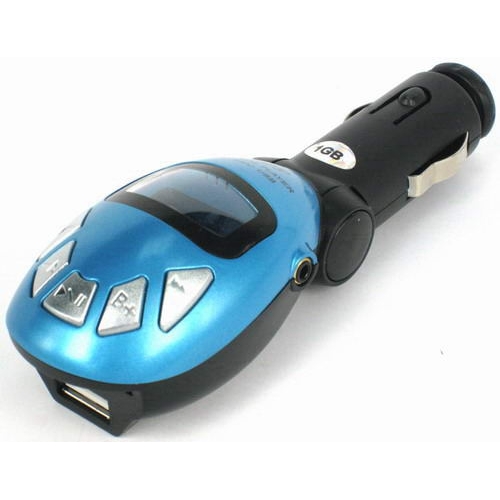 FM Transmitter Car MP3 with Remote control - Blue - Click Image to Close